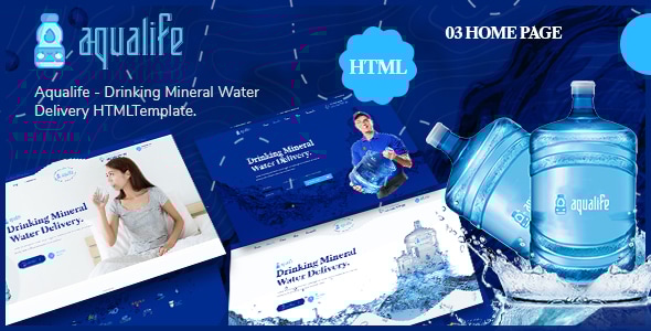 Aqualife - Drinking Mineral Water Delivery HTML5 Template Aqualife - Drinking Mineral Water Delivery HTML5 Template