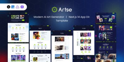 Artse-AI Art Generator Next js 14 Template