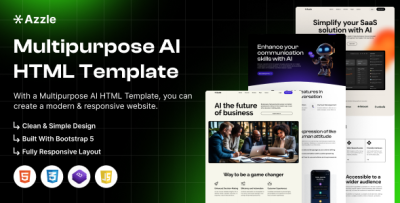 Azzle - AI Technology & Startup Business Html Template