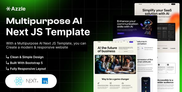 Azzle - AI Technology & Startup Business Next JS Template Azzle - AI Technology & Startup Business Next JS Template