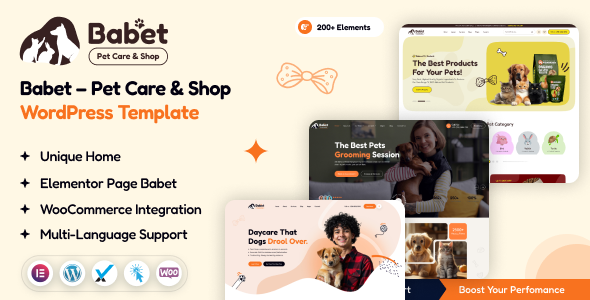 Babet - Pet Care & Shop WordPress Theme Babet - Pet Care & Shop WordPress Theme