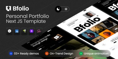 Bfolio - Minimal Resume & Personal Portfolio NextJs Template