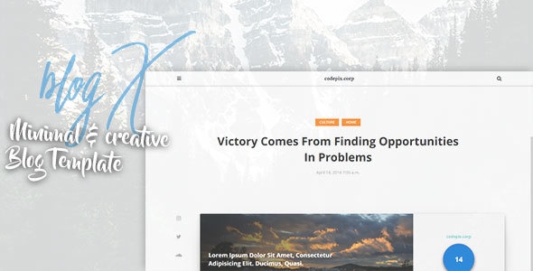 blogX - Minimal & Creative Blog Template blogX - Minimal & Creative Blog Template