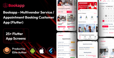 Bookapp - Multivendor Service / Appointment Booking Customer App (Flutter)