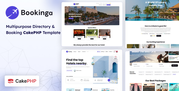 Bookinga - CakePHP Multipurpose Booking and Directory Template Bookinga - CakePHP Multipurpose Booking and Directory Template