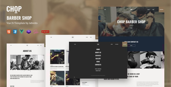 Chop - Barber Shop Vue JS Template Chop - Barber Shop Vue JS Template