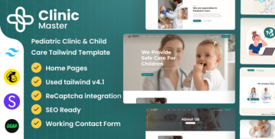 ClinicMaster - Pediatrics & Child Care Tailwind CSS Template