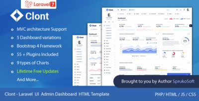 Clont - Laravel Dashboard Template