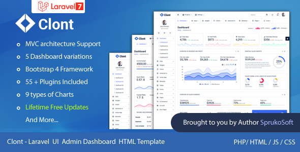 Clont – Laravel Dashboard Template Clont – Laravel Dashboard Template