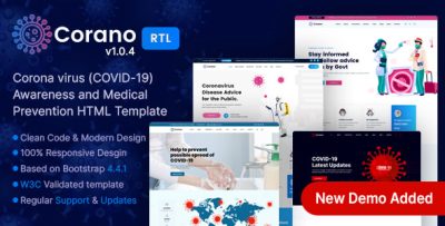 Corano - (COVID-19) Coronavirus Awareness HTML Template