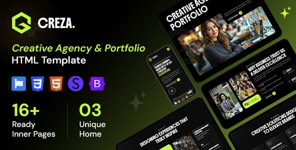 Creza - Creative Agency & Portfolio HTML Template Creza - Creative Agency & Portfolio HTML Template