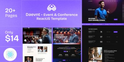 Daevnt - Event & Conference ReactJS Template