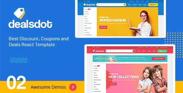 Dealsdot - Discount, Coupons and Deals React Redux Template Dealsdot - Discount, Coupons and Deals React Redux Template