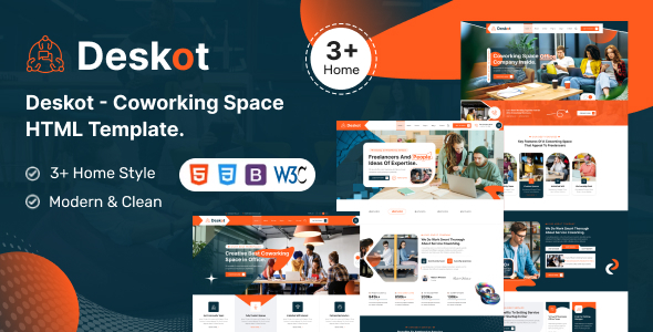 Deskot – Coworking Space HTML Template Deskot – Coworking Space HTML Template