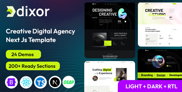 Dixor - Creative Digital Agency Next Js Template (Next 16) Dixor - Creative Digital Agency Next Js Template (Next 16)