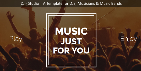 DJ Studio - DJ's, Music Band, Muscians One Page Template DJ Studio - DJ's, Music Band, Muscians One Page Template