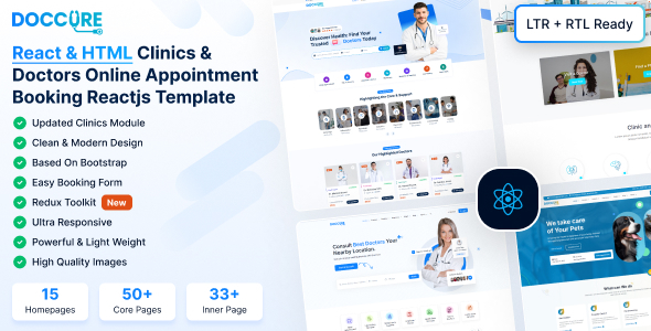 Doccure - React Healthcare & Doctor Appointment Booking Template with Bootstrap Doccure - React Healthcare & Doctor Appointment Booking Template with Bootstrap