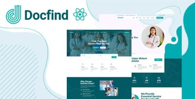 Docfind - Medical Online Booking React JS Template
