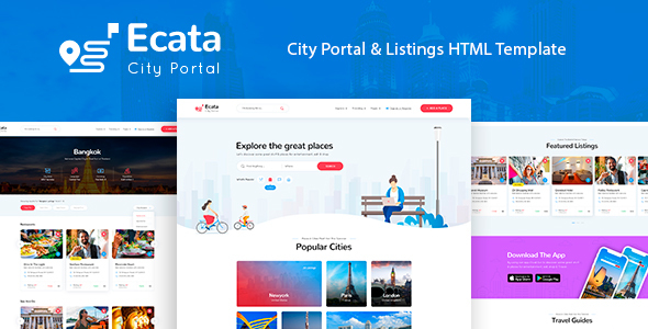 Ecata - City Guide HTML Template Ecata - City Guide HTML Template
