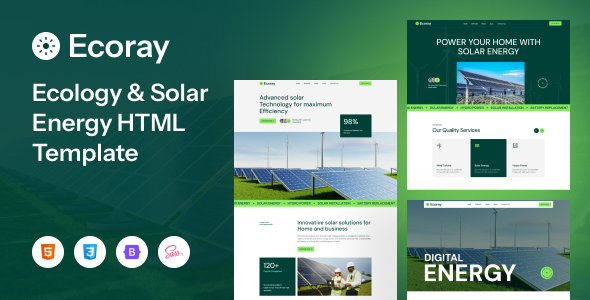 Ecoray - Ecology & Solar Energy HTML Template Ecoray - Ecology & Solar Energy HTML Template