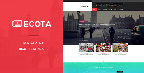 Ecota - Responsive Magazine & News HTML Template Ecota - Responsive Magazine & News HTML Template