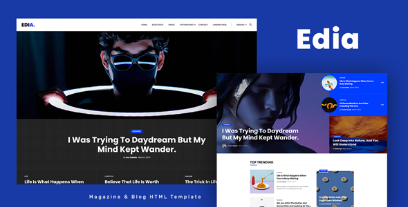 Edia - Blog and Magazine HTML Template Edia - Blog and Magazine HTML Template