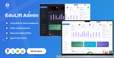 EduLift Admin Portal – Flutter Education Dashboard Template with PWA & Multi-Platform Support