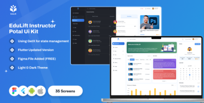 EduLift Instructor Portal - Flutter Education App UI Kit (Mobile & Web Responsive)