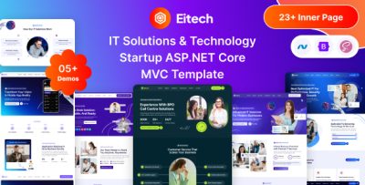 Eitech - ASP.NET Core MVC IT Solutions & Technology Startup Template