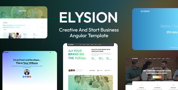 Elysion - Creative Business and Innovative Angular Template Elysion - Creative Business and Innovative Angular Template