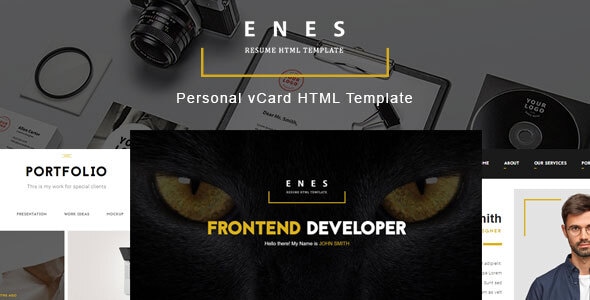 Enes - Resume vCard HTML Template Enes - Resume vCard HTML Template