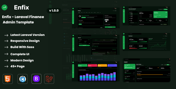 Enfix - Laravel Finance Admin Template Enfix - Laravel Finance Admin Template