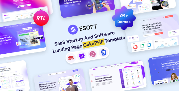 eSoft - CakePHP SaaS Startup & Software Landing Page Template eSoft - CakePHP SaaS Startup & Software Landing Page Template