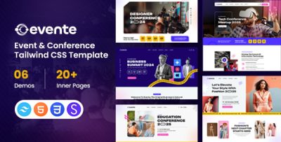 Evente - Event & Conference Tailwind CSS Template