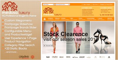 Exdress-Medusa Luxury Fashion Store Magento Theme