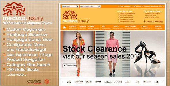 Exdress-Medusa Luxury Fashion Store Magento Theme Exdress-Medusa Luxury Fashion Store Magento Theme
