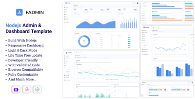Fadmin - Node Js Responsive Admin & Dashboard Template