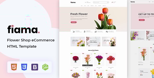 Fiama - Flower Shop & Florist eCommerce Bootstrap Template Fiama - Flower Shop & Florist eCommerce Bootstrap Template