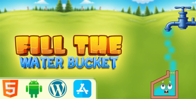 Fill The Water Bucket - HTML5 Construct3 Game