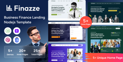 Finazze - Business and Finance Landing Nodejs Template