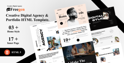 Freegen - Creative Digital Agency & Portfolio HTML Template