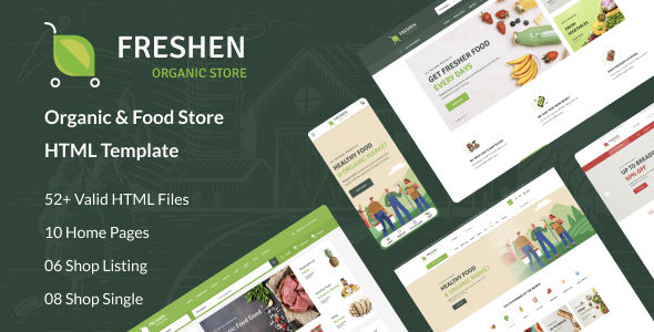 Freshen - Organic Food Store HTML Template Freshen - Organic Food Store HTML Template