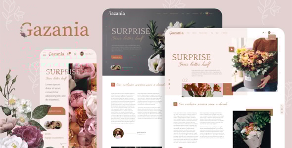 Gazania - Flower Shop eCommerce Template Gazania - Flower Shop eCommerce Template