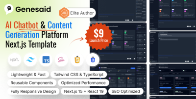 Genesaid – AI Chatbot & Content Generation Platform Next.js Template