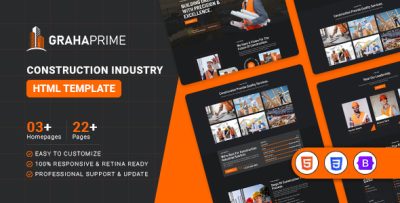 Graha Prime - Construction Industry HTML Template