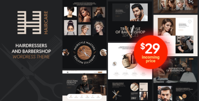 Haires - Barbershop & Hairdresser WordPress Theme