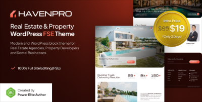 Havenpro - Real Estate Agency & Property Gutenverse FSE WordPress Theme