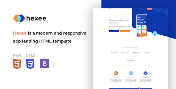 Hexee - Responsive Modern App Landing HTML Template Hexee - Responsive Modern App Landing HTML Template