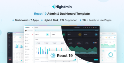 Highdmin - React 19 Admin & Dashboard Template