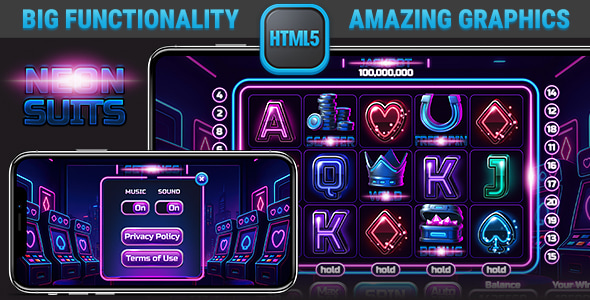 HTML Responsive Slot • Neon Suits Casino Game HTML Responsive Slot • Neon Suits Casino Game